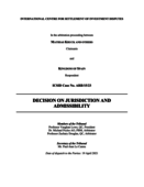 Decision on Jurisdiction and Admissibility